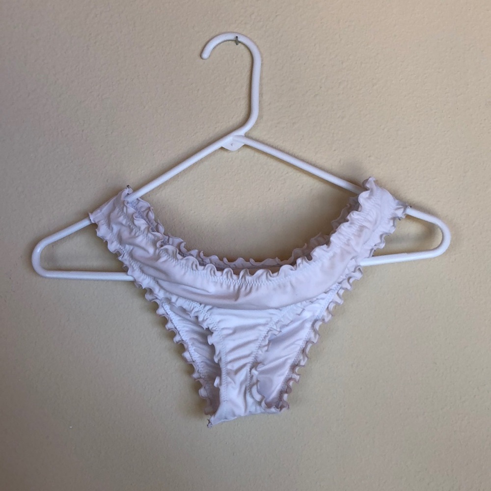White Lettuce Edge Shade and Shore Bikini Bottoms